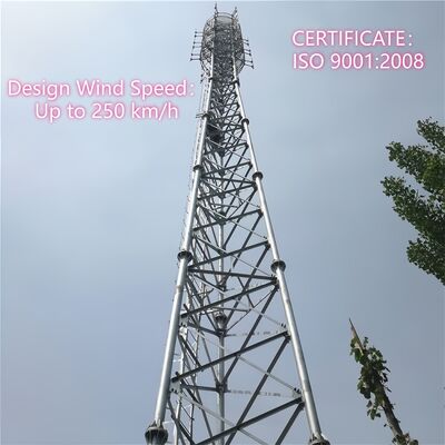 18 28 38M 3 Leg Tubular Steel Galvanized Multi Frequency Outdoor  5G 4G Wifi Tv Broadcast Communication Tower