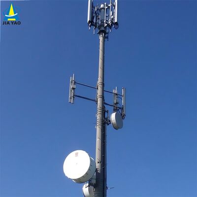 10 16 22M Space Saving Monopole Tubular Galvanized Outdoor 5G 4G Microwave Compact Communication Mast