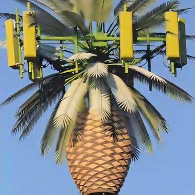 30m Camouflaged Telecom Mast Tower Pine Tree Shape for Urban Signal Coverage