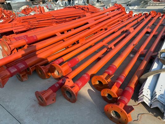 35M Weather Resistant 3 Legged Tubular Steel Tower Designed for Telecom Microwave Observation and Monitoring Installations