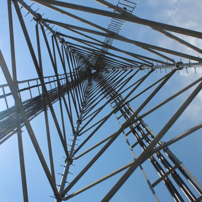 27M Strong 3 Legged Tubular Steel Tower with ASTM A36 and A572 Gr50 Steel Grades for Telecom and Microwave Communication Towers