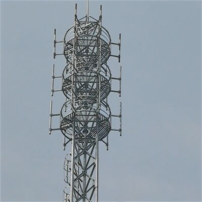 Customizable 3 Legged Tubular Steel Tower Designed for Outdoor Telecom Monitoring Observation and Security Installations