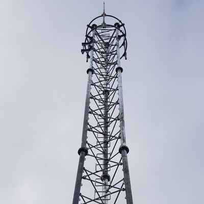 Self Supporting 3 Legged Tubular Steel Tower Galvanized Telecom Mast Suitable for Outdoor 5G 4G Microwave Communication