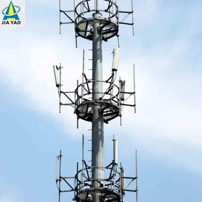 20M 30M IP68 Sealed Monopole Tower Corrosion Resistant For Coastal Saline Fog Area