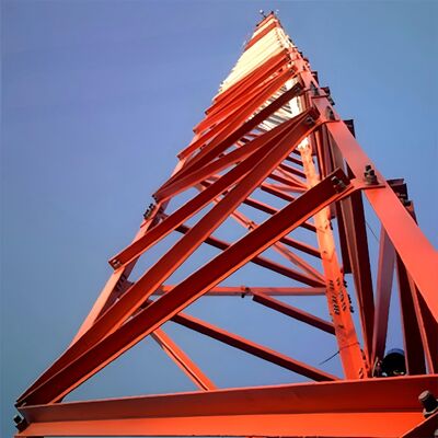 High Resolution Triangular Radio Telecom 3 Legged Angular Steel Tower 40M/S