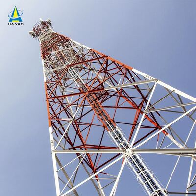4 Legged Angular Highway Roadside Telecom Steel Tower Wind Resistant For Traffic Monitoring Network