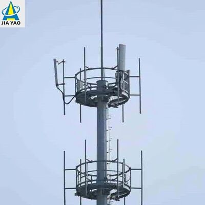 12 32M Monopole High Gain 5G Millimeter Wave Antenna Tower For Long Range Rural Coverage