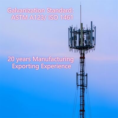 20M 30M Corrosion Proof Guyed Wire Tower Long Service Life For Remote Area Communication