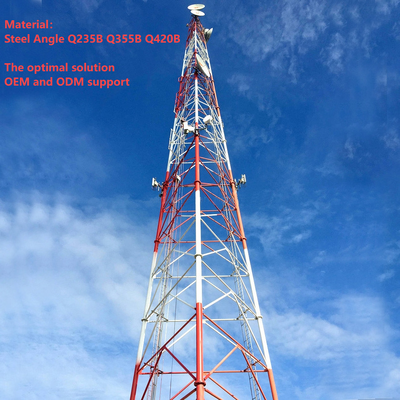 3 Leg Tubular Anti-Corrosion 304 Stainless Steel Communication Tower For Chemical Plant Area