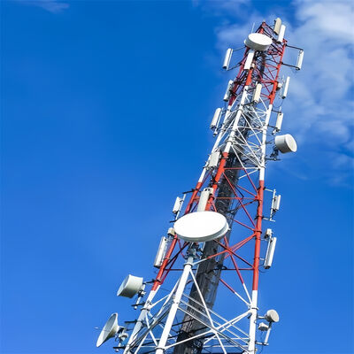 18M 42M 3 Leg Tubular Mountain Seismic Resistant Telecom Tower 9 Level Anti-Shock For High Altitude Area