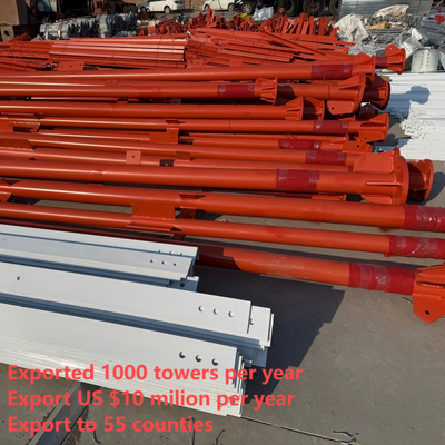 3 Legs Tube 9 Level Seismic Resistant Communication Tower for Earthquake Prone Mountain Region