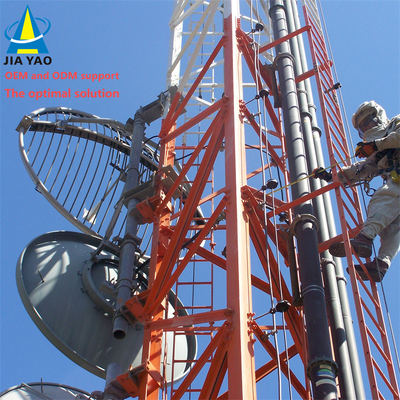 15M 35M 3 Legged Angle Lattice Telecom Tower For Broadcast Tv Signal Coverage