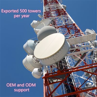Custom Height 4 Legged Angular Lattice Steel Tower For Commercial Complex 5G
