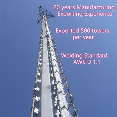 25M Weathering Steel Monopole Communication Tower For Microwave Signal Transmission