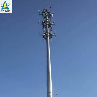 27M  Monopole Modular Telecom Tower High Wind Resistance Designed Urban Dense Area 5G Coverage Hot Dip Galvanized Steel Structure