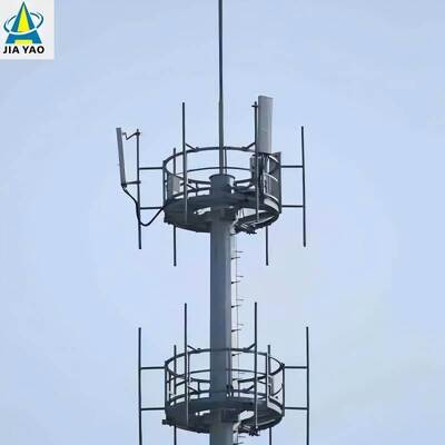 27M  Monopole Modular Telecom Tower High Wind Resistance Designed Urban Dense Area 5G Coverage Hot Dip Galvanized Steel Structure