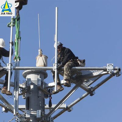 27M  Monopole Modular Telecom Tower High Wind Resistance Designed Urban Dense Area 5G Coverage Hot Dip Galvanized Steel Structure