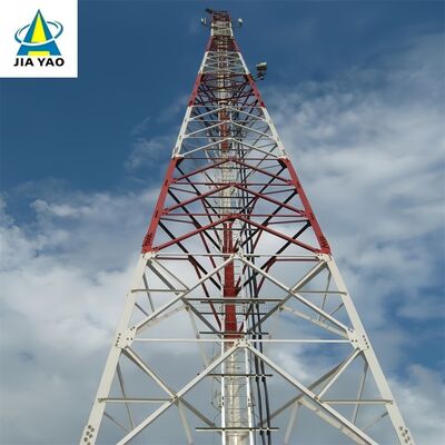 32M Lightning Protection 3 Legged Angle Steel Tower For Industrial Park 5G Base Station