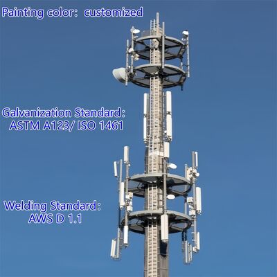 15 23 35 Meter Foundation Optimized Monopole Tower Light Weight For Convention Center