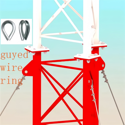 32M Wind Resistant Guyed Communication Tower For Island Telecom Coverage
