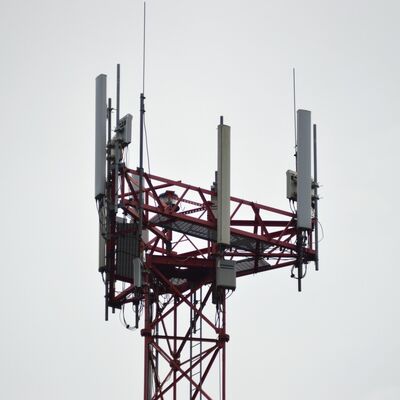 64M Smooth Finish 3 Tube Communication Tower Aesthetic For Civic Plaza Base Station