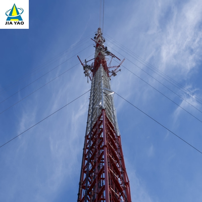 42 45M Q355 Steel Guyed Antenna Tower Quick Deployment For Remote Mine Telecom