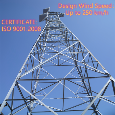 20M 30M 45M Hot Dip Galvanized 4 Legged Angle Steel Tower For E-commerce Industrial Park 5G