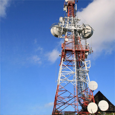 20M 30M 45M Hot Dip Galvanized 4 Legged Angle Steel Tower For E-commerce Industrial Park 5G