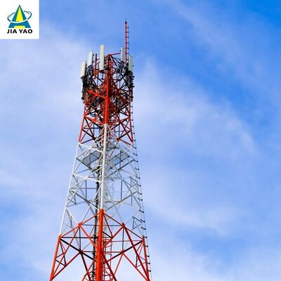 30M 40M 45M Anti Ice Coating 4 Legged Angle Steel Tower For Cold Region Telecom Infrastructure