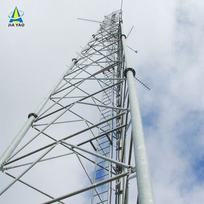 46m 58m 68m 76Meter Vibration Damping 3 Tube Telecom Tower For Road Station Square
