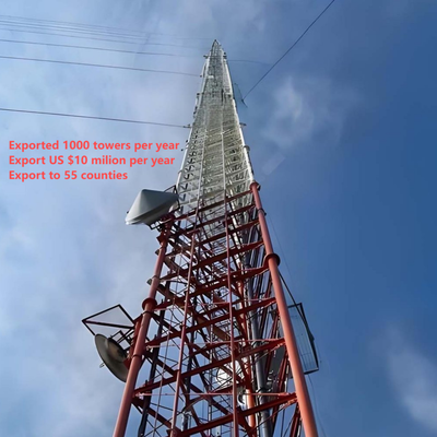 32 45 50M Q355 Steel Guyed Antenna Tower For Forest Ranger Station Communication