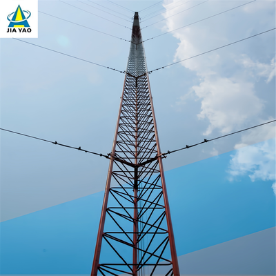 30 43 48M Light Weight Guyed Wire Tower For Satellite Ground Station Support