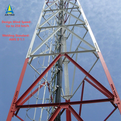 37 46 55M Frost Resistant 3 Legged Angle Steel Tower For Cold Region Agricultural Telecom