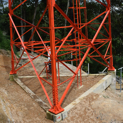 38 52 58M Pre Assembled 3 Legged Angle Steel Tower Short Lead Time For Mining Area Network
