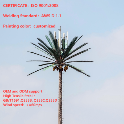 35M Environmental-Friendly Bionic Pine Tree Camouflage Communication Tower Scenic Area Signal Coverage 30-Year Lifetime Hot-DIP Galvanized Steel Structure