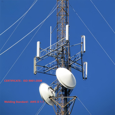 42M Cost-Effective Lightweight Guyed Wire Steel Lattice Tower for Rural Telecommunication and FM Radio Transmission with Fast On-Site