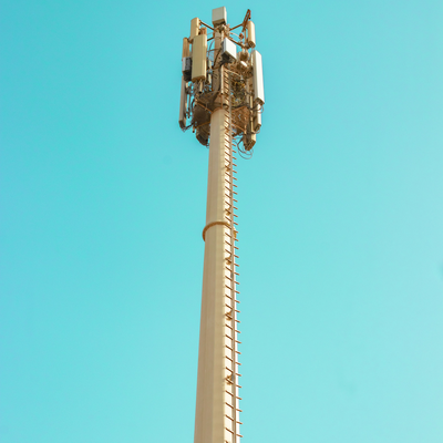 Custom Steel Monopole Telecommunication Tower Q345 Hot Dip Galvanized 5G Cell Phone Signal Transmission Pole ISO 9001 Factory