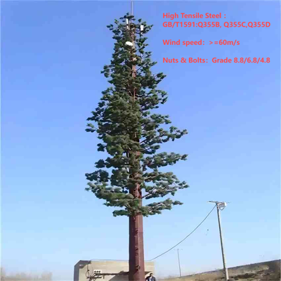 15-45M Tropical Style Bionic Palm Tree Camouflage Communication Tower for Coastal Resort Signal Coverage 30-Year Galvanized Steel Core and UV-Resistant Leaves