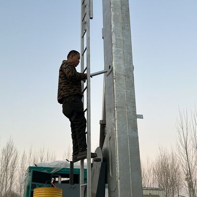 12m - 25m Portable Telescopic Steel Mast Tower for Mobile Base Station and Temporary Event Surveillance with Electric Lifting System and Fast Deployment Base
