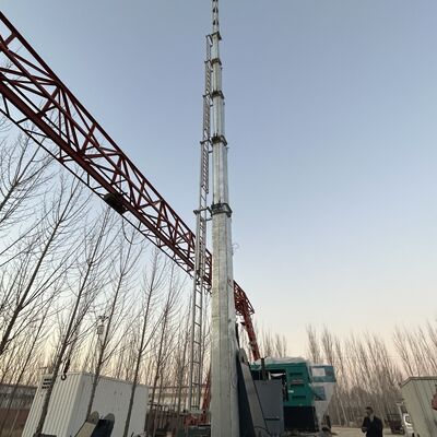 12m - 25m Portable Telescopic Steel Mast Tower for Mobile Base Station and Temporary Event Surveillance with Electric Lifting System and Fast Deployment Base
