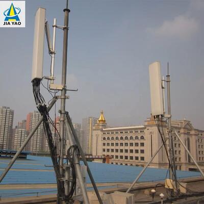 25M 30M 40m Lightweight Rooftop Monopole Tower for Urban 5G Small Cell densification with Small Base Footprint and Galvanized Steel