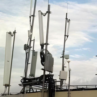 25M 30M 40m Lightweight Rooftop Monopole Tower for Urban 5G Small Cell densification with Small Base Footprint and Galvanized Steel