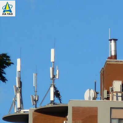 25M 30M 40m Lightweight Rooftop Monopole Tower for Urban 5G Small Cell densification with Small Base Footprint and Galvanized Steel