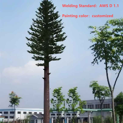 Eco-Friendly Camouflaged Bionic Pine Tree Tower for 5G Wireless Network Aesthetic Integration Bionic Palm Tree Communication Mast Factory