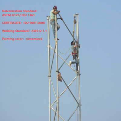 Heavy-Duty 3 Legged Tubular Steel Lattice Tower for Remote Mining Area Communication 4G 5G Base Station Q345B Hot DIP Galvanized Wind Resistant Mast