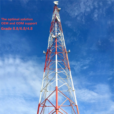 Heavy-Duty 3 Legged Tubular Steel Lattice Tower for Remote Mining Area Communication 4G 5G Base Station Q345B Hot DIP Galvanized Wind Resistant Mast