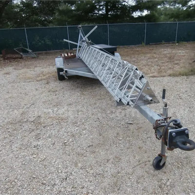Portable Telescopic Steel Mast for Rapid Deployment Mobile Base Station and Emergency Surveillance with Industrial-Grade Lifting System and Stabilized Base