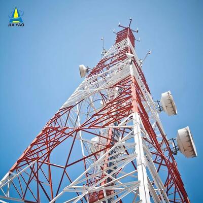 Heavy-Duty 4 Legged Angular Steel Lattice Tower with Optimized Load-Bearing Structure for Rural Telecom Infrastructure ANSI/TIA-222-G Standard