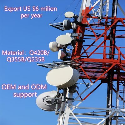 Heavy-Duty 4 Legged Angular Steel Lattice Tower with Optimized Load-Bearing Structure for Rural Telecom Infrastructure ANSI/TIA-222-G Standard