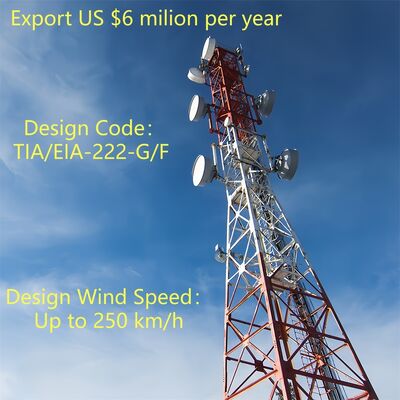 Heavy-Duty 4 Legged Angular Steel Lattice Tower with Optimized Load-Bearing Structure for Rural Telecom Infrastructure ANSI/TIA-222-G Standard